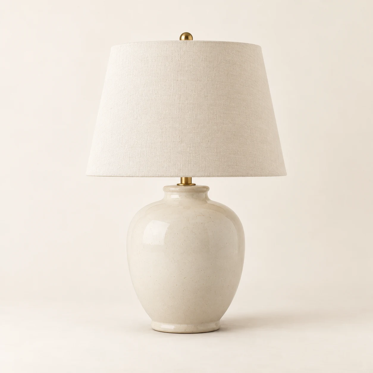 Ivory ceramic lamp, fictional demo product